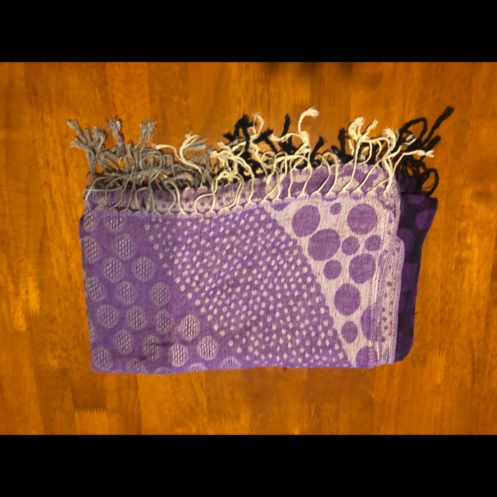 Purple patterned scarf